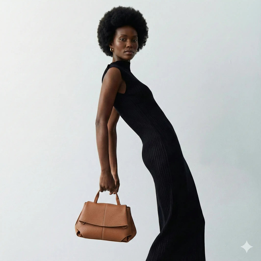 Bolsa Feminina de Couro Legítimo Ely Marrom