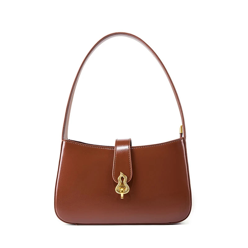 Bolsa Feminina Pequena de Couro Burgundy