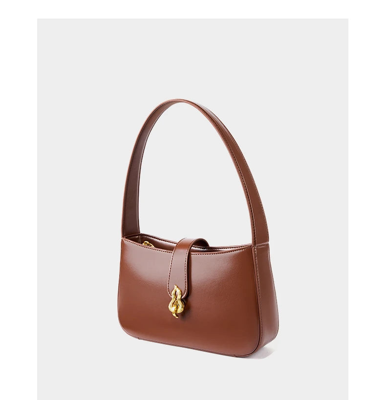 Bolsa Feminina Pequena de Couro Burgundy
