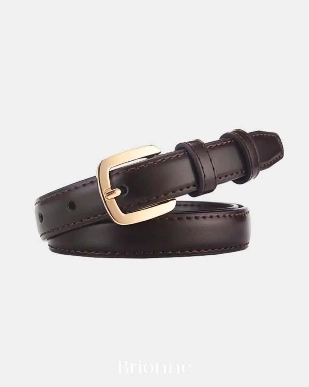 Cinto Feminino de Couro Fino Modelo Coffe