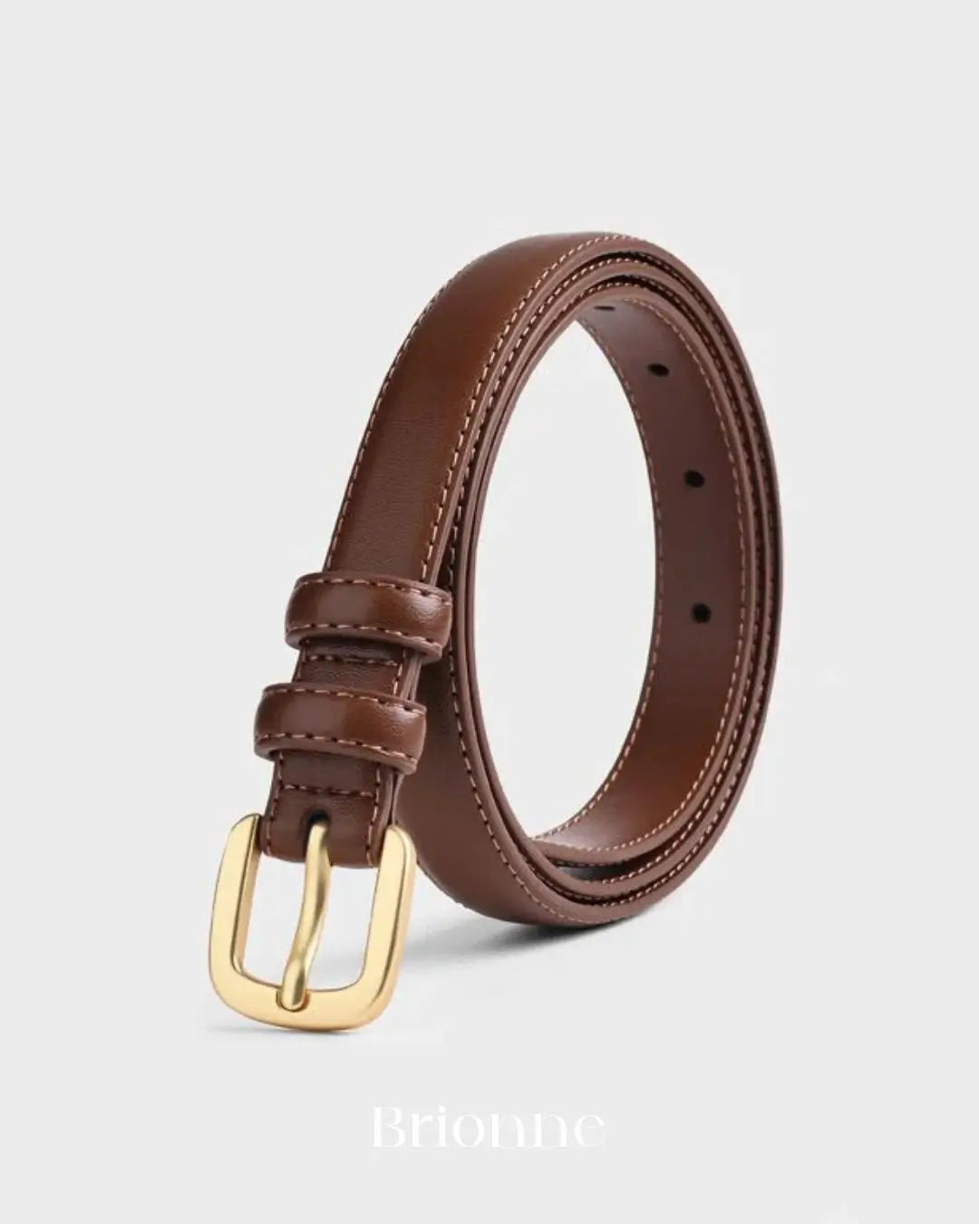 Cinto Feminino de Couro Fino Modelo Marrom